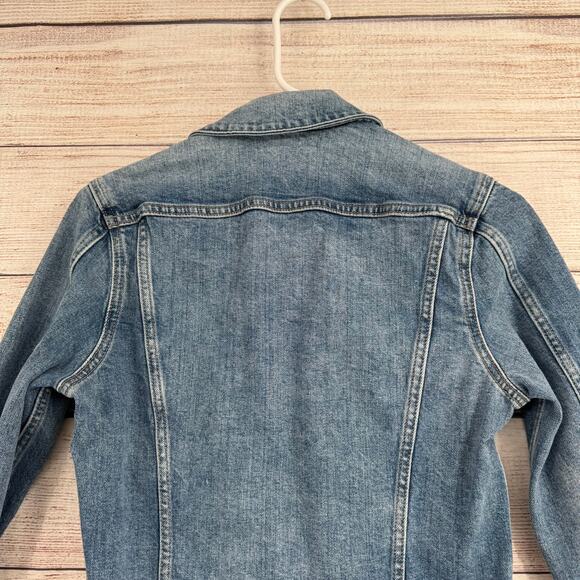 Lucky Brand Tomboy Trucker Denim Jacket Womens XS blue Medium Wash - Picture 4 of 14